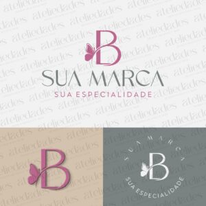 ateliedades outlet de logos logotipo inicial b e borboleta