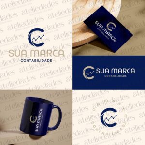 outlet de logos logotipo contabilidade inicial c com grafico de crescimento