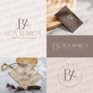 outlet de logos logotipo iniciais ba