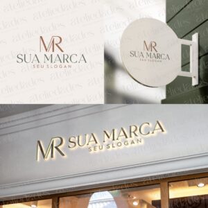 ateliedades outlet de logos logotipo iniciais mr