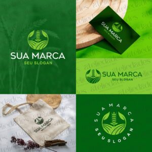 outlet de logos logotipo agricultura terra arada planta de soja img principal