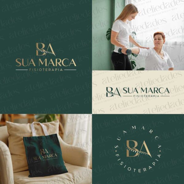 logotipo iniciais ba fisioterapia outlet de logos