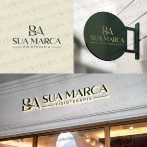 logotipo iniciais ba fisioterapia outlet de logos