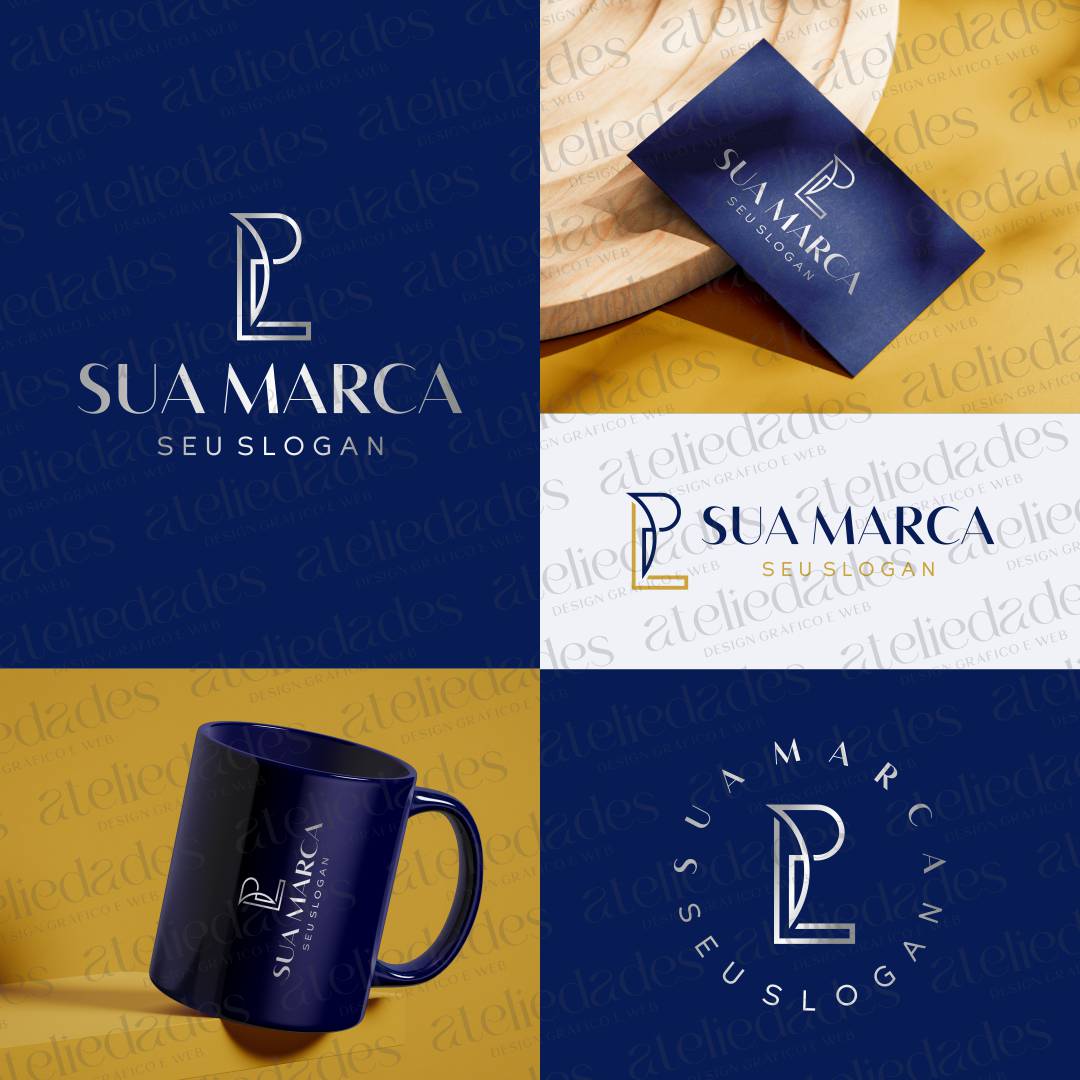 ateliedades logotipo outlet iniciais pl moderno