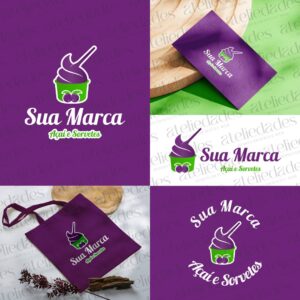 outlet de logos logotipo açaí açaiteria e sorveteria