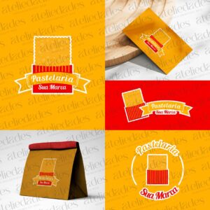 outlet de logos logotipo pastelaria ilustração de pastel