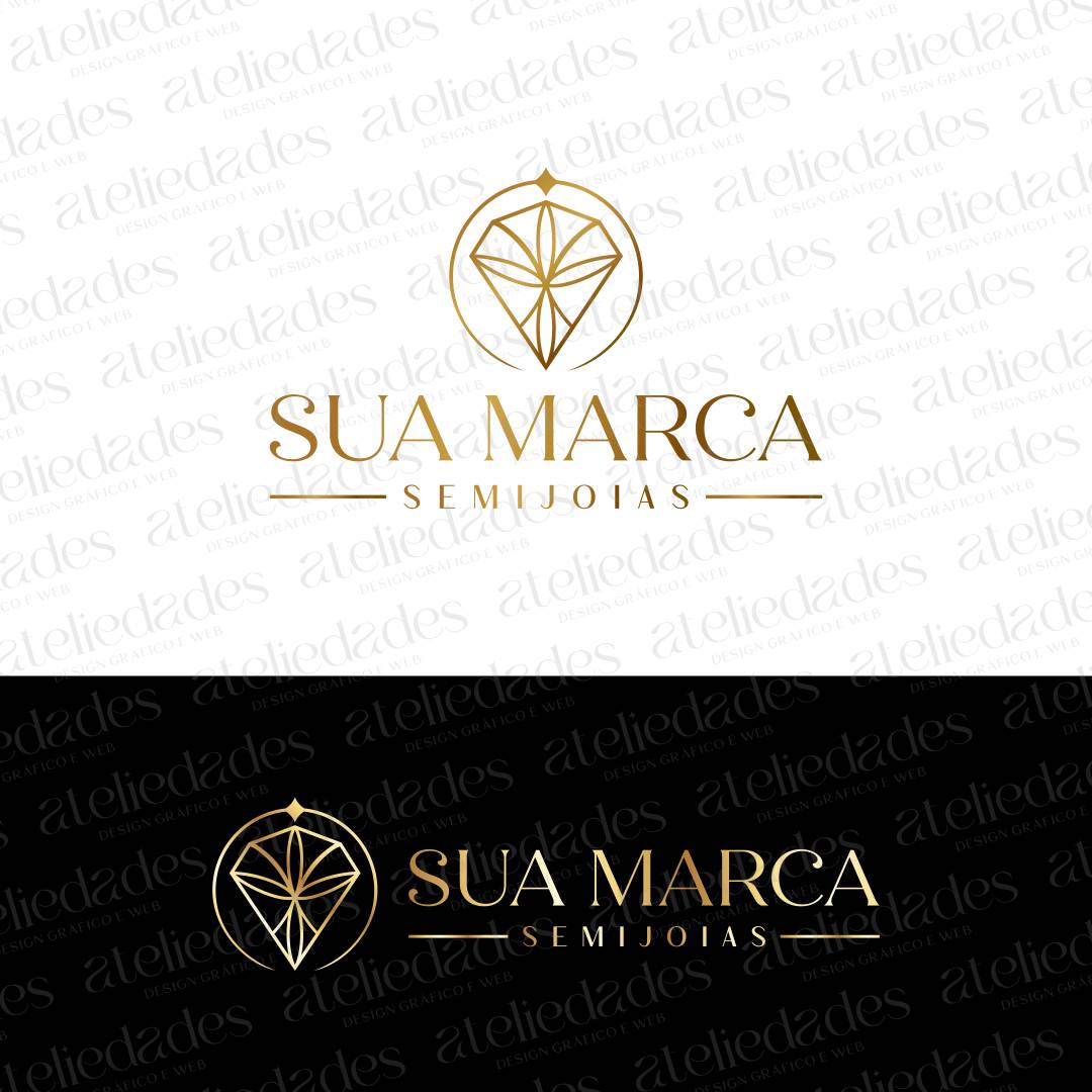 outlet de logos logotipo semijoias diamante minimalista