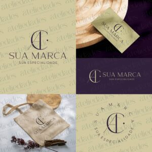 outlet de logos iniciais ac design minimalista