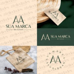 outlet de logos logotipo iniciais aa monograma exclusivo