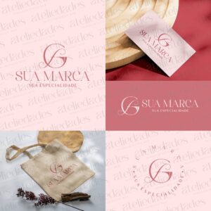 outlet de logos logotipo iniciais gf design moderno