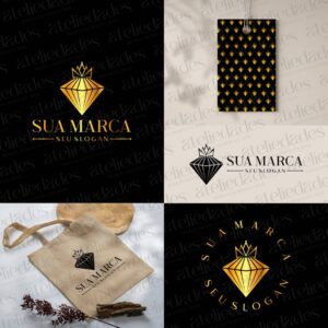 outlet de logos logotipo loja de roupas diamante luxo feminino