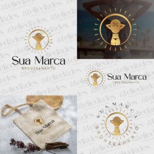 outlet de logos logotipo para studio de bronzeamento bronze natural