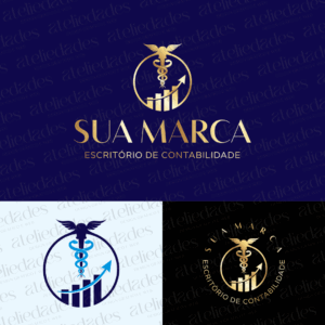 outlet de logos logotipo de contabilidade caduceu gráfico