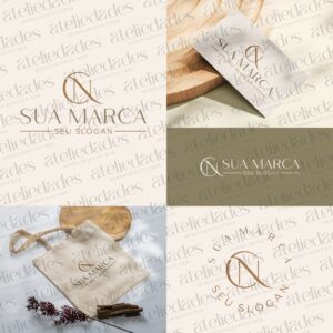 outlet de logos logotipo iniciais cn design elegante