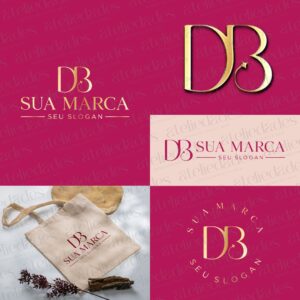 outlet de logos logotipo iniciais db mongrama minimalista