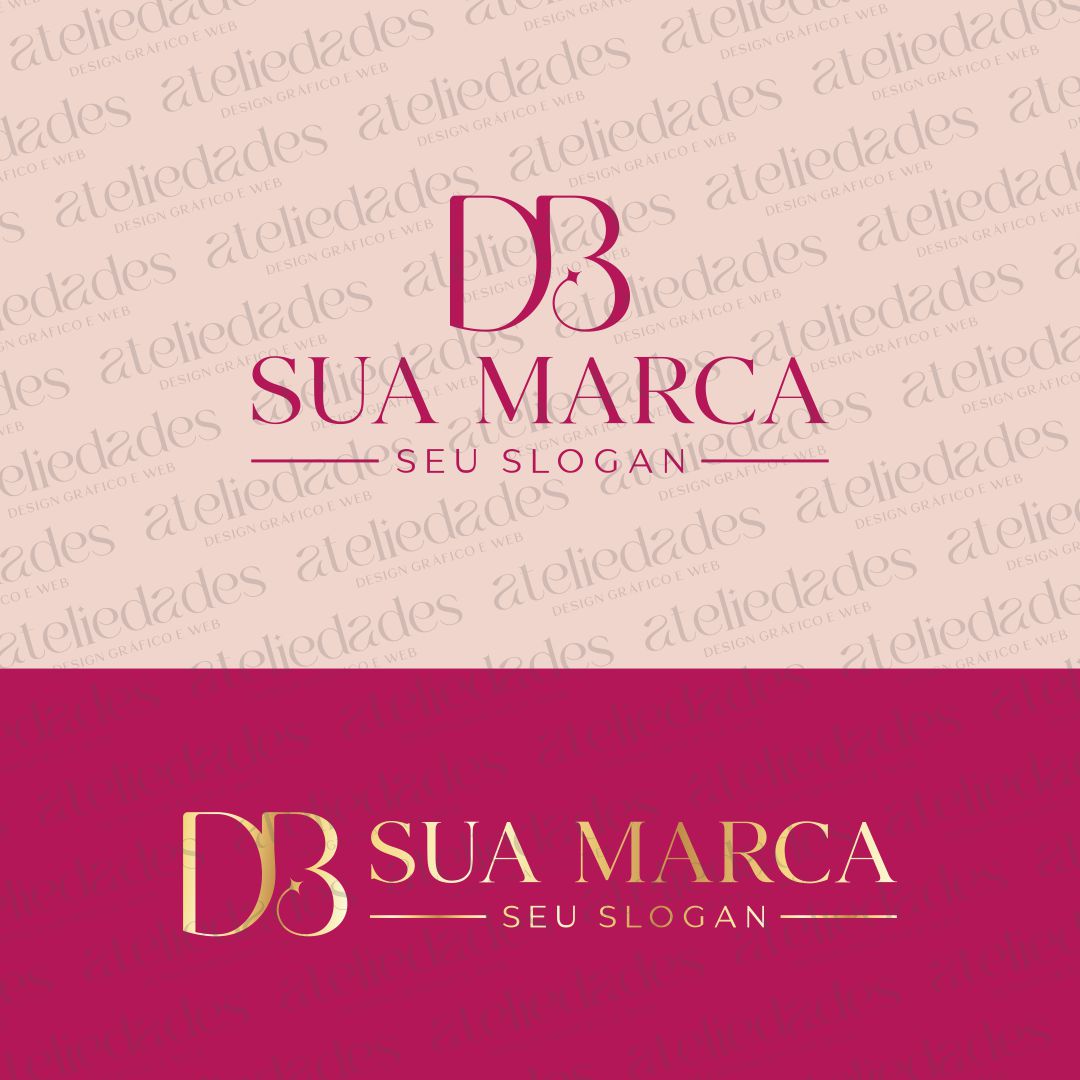 outlet de logos logotipo iniciais db mongrama minimalista
