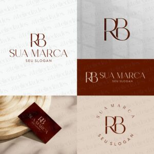 outlet de logos logotipo iniciais rb monograma moderno