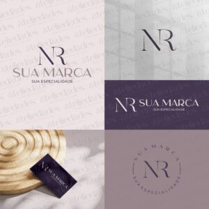 outlet de logos logotipo iniciais nr monograma moderno