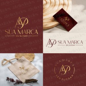 outlet de logos logotipo iniciais ap monograma elegante