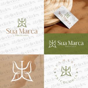 outlet de logos logotipo psicologia símbolo psi borboleta