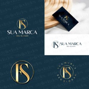 outlet de logos logotipo iniciais fs design moderno