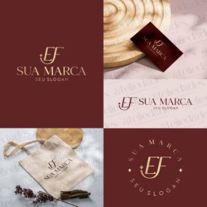 outlet de logos logotipo iniciais ef elegante moderno