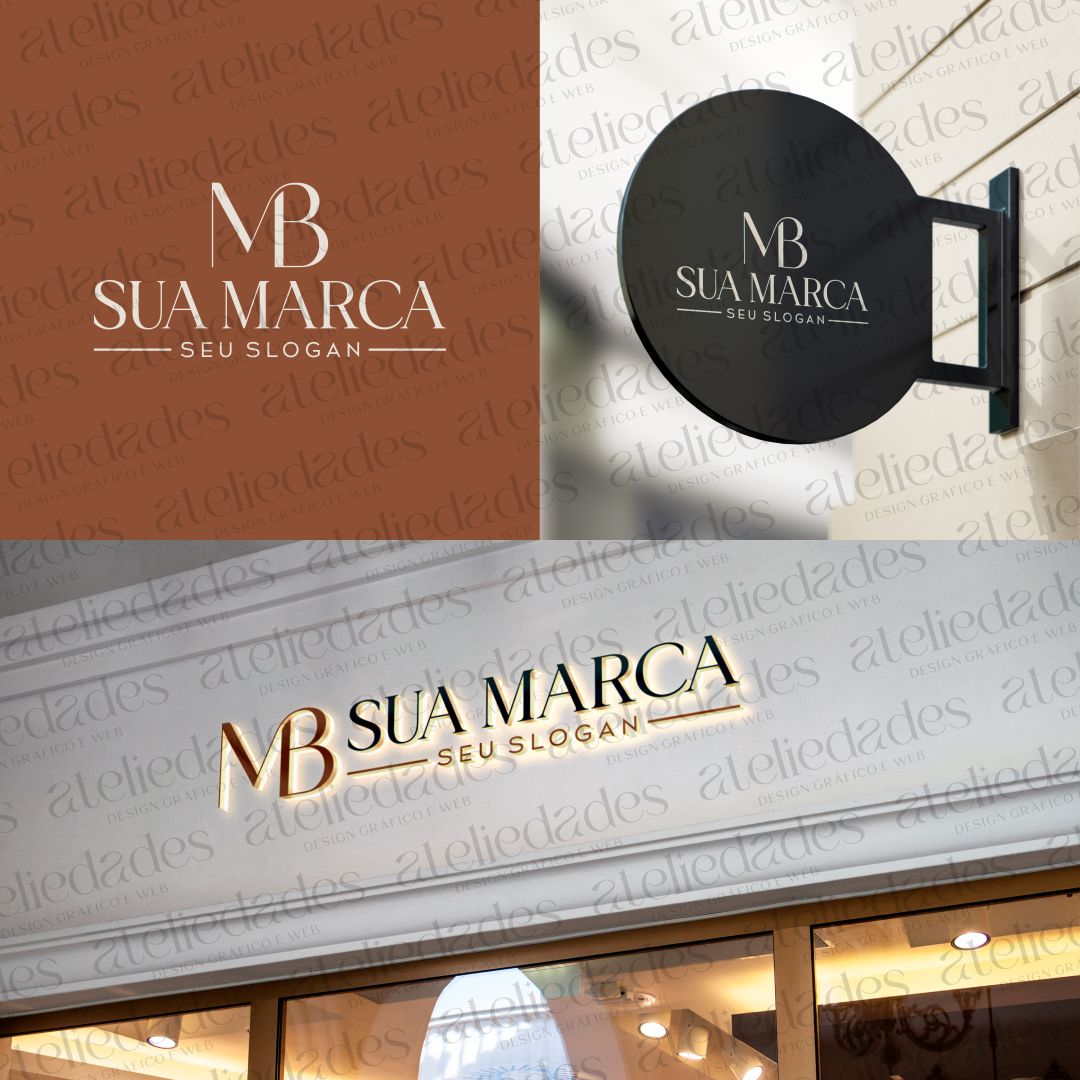 outlet de logos logotipo iniciais mb minimalista