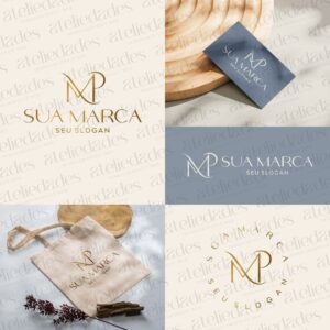 outlet de logos logotipo iniciais mp design premium