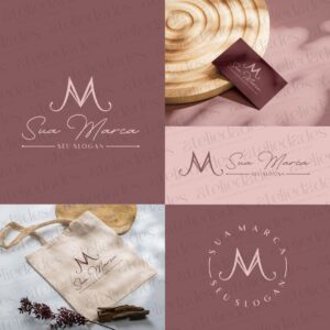 outlet de logos logotipo inicial m design elegante