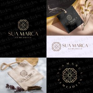 outlet de logos logotipo semijoias flor de diamante