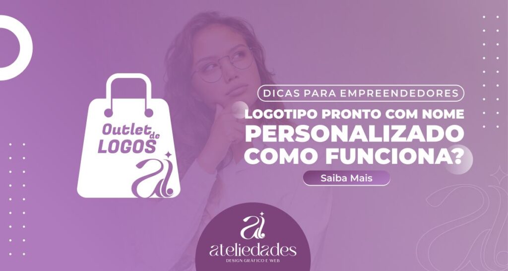 post logotipo pronto com nome personalizado como funciona outlet de logos