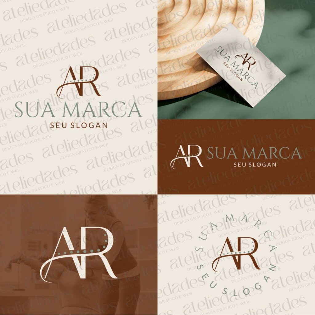 outlet de logos logotipo iniciais ar coluna vertebral