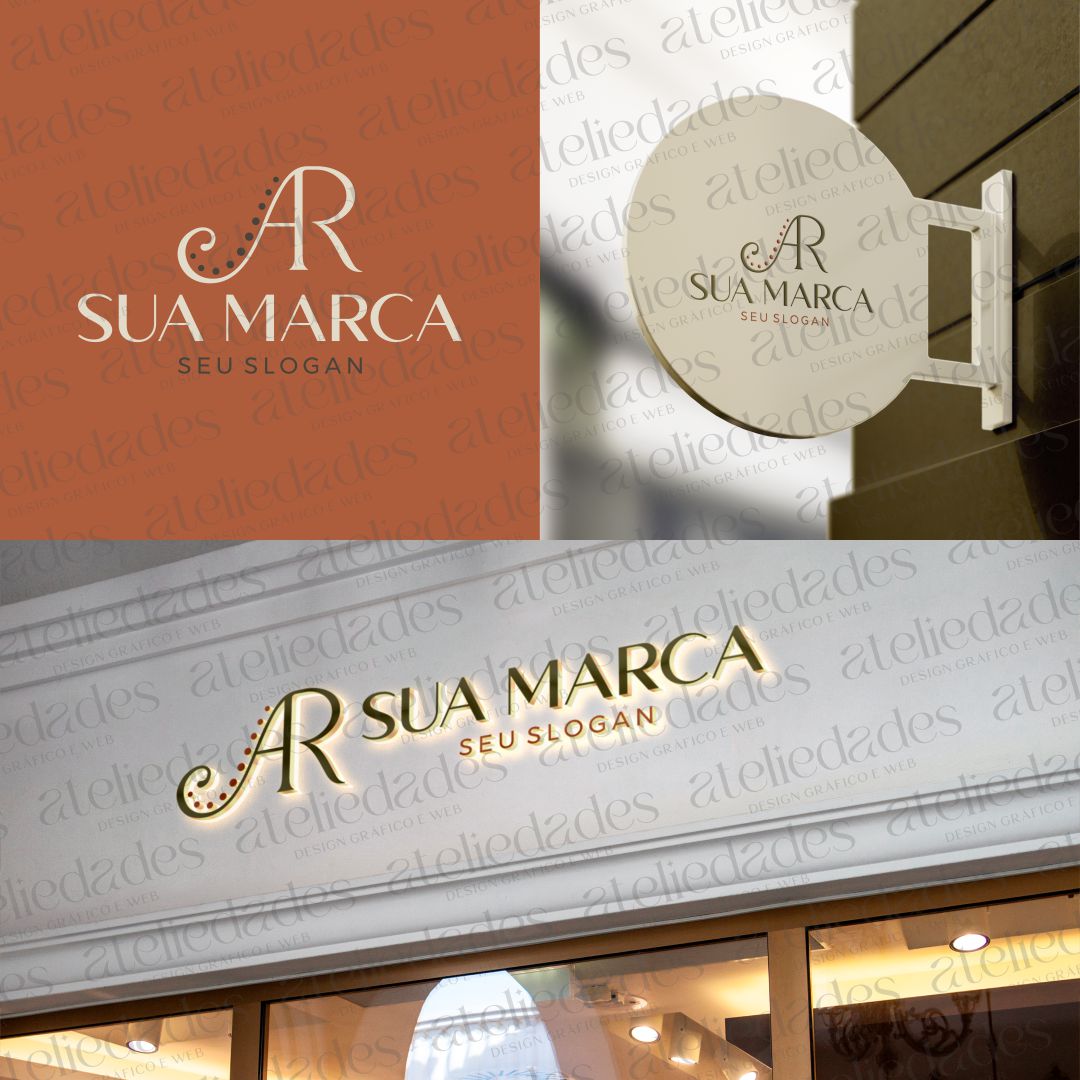 outlet de logos logotipo iniciais ar exclusivo elegante