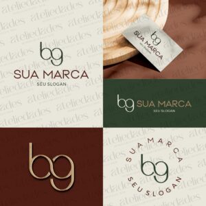 outlet de logos logotipo iniciais bg minimalista moderno