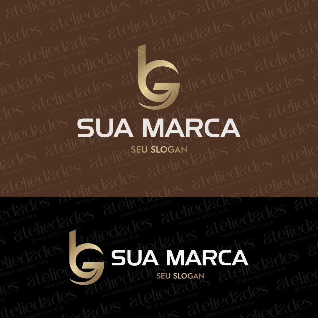 outlet de logos logotipo iniciais bg monograma moderno