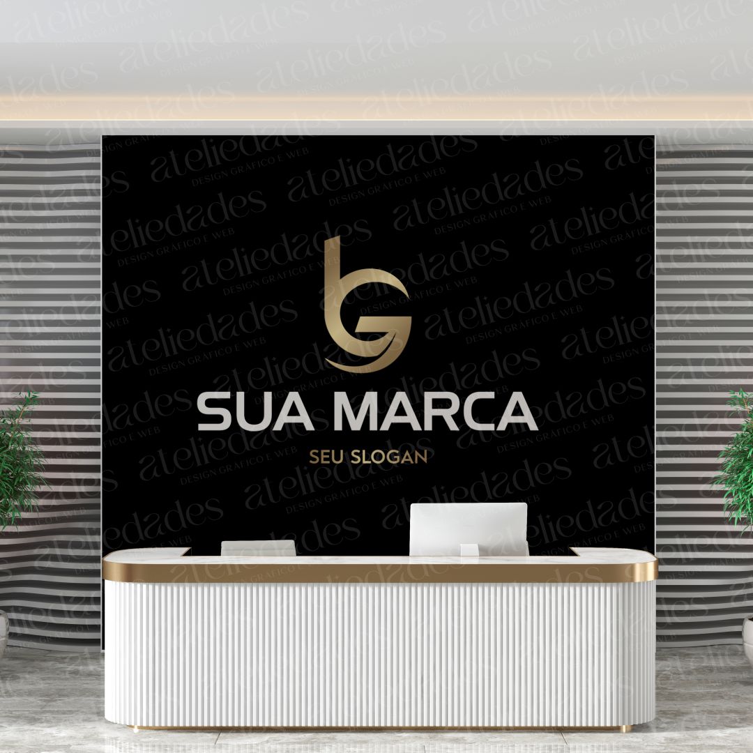 outlet de logos logotipo iniciais bg monograma moderno