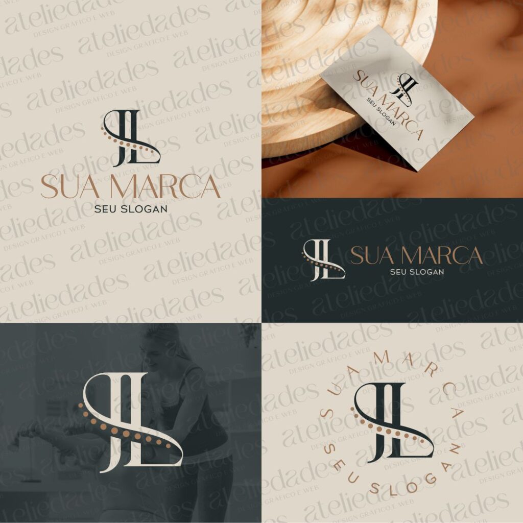 outlet de logos logotipo iniciais jl coluna vertebral