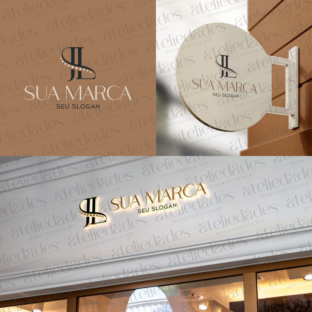 outlet de logos logotipo iniciais jl coluna vertebral