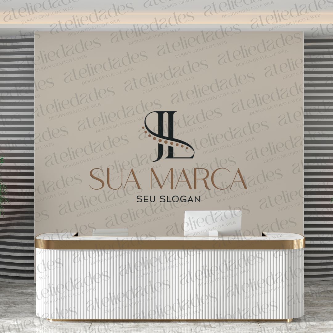 outlet de logos logotipo iniciais jl coluna vertebral
