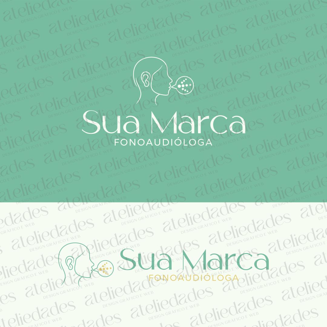 outlet de logos logotipo para fonoaudióloga balão de fala