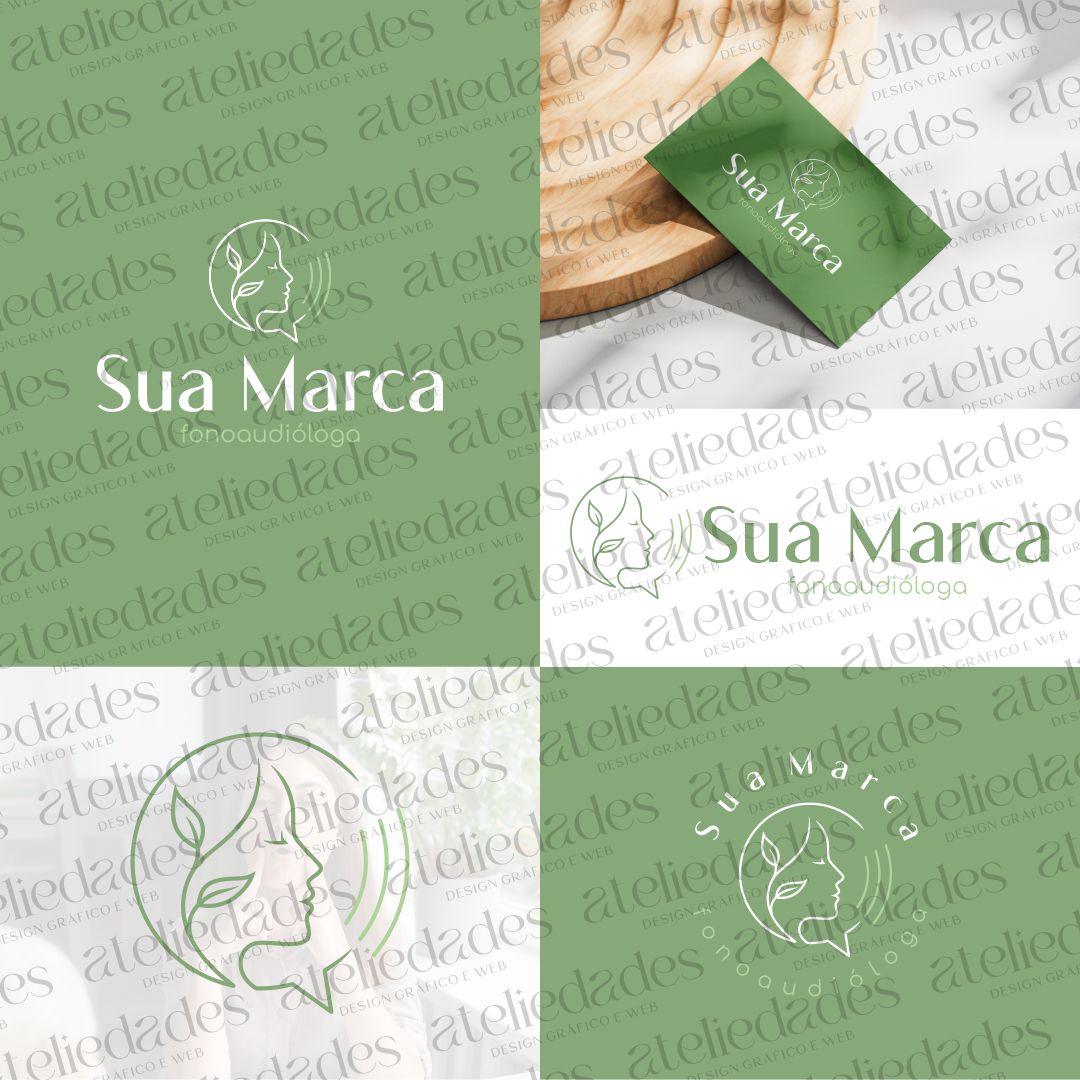 outlet de logos logotipo para fonoaudiologia design exclusivo