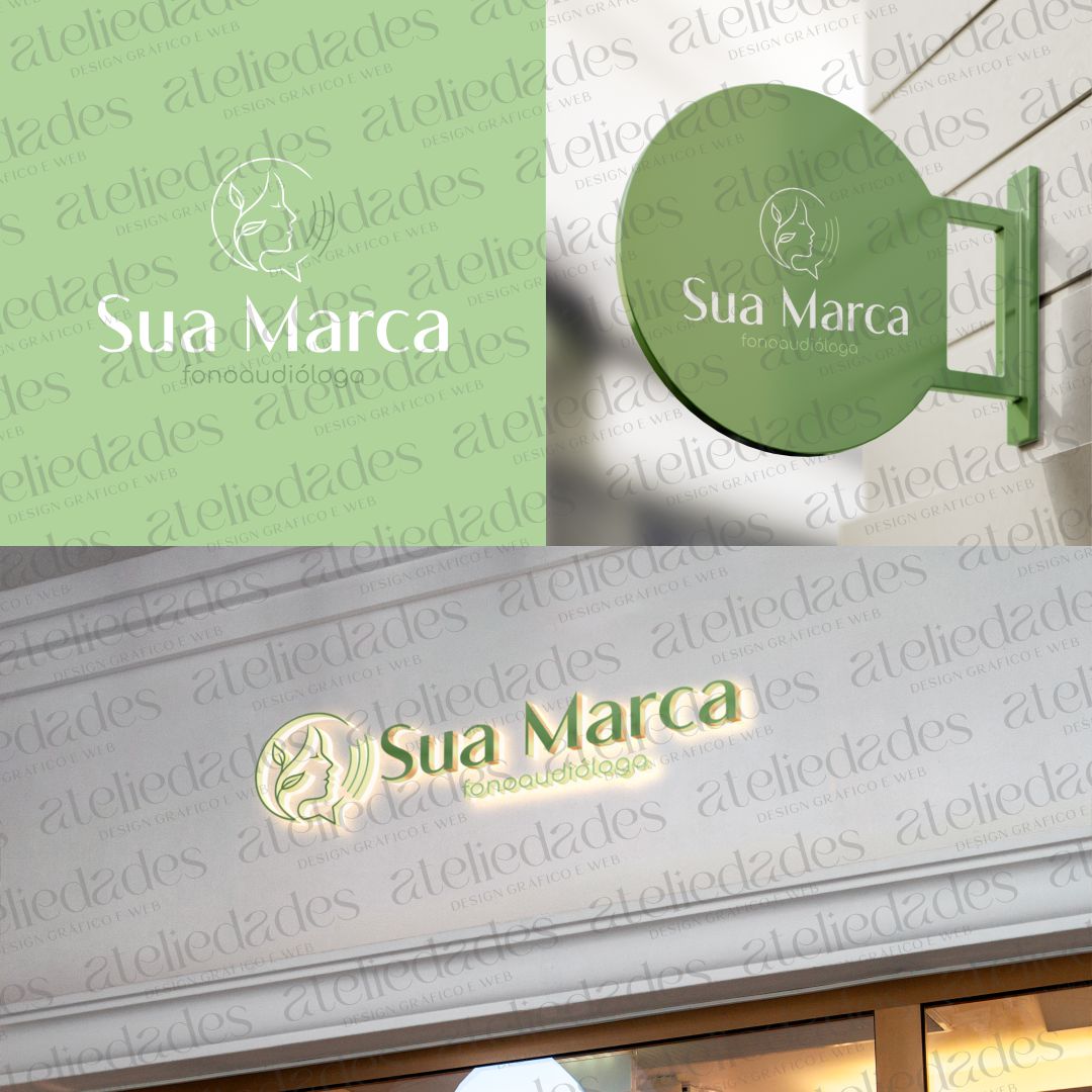 outlet de logos logotipo para fonoaudiologia design exclusivo