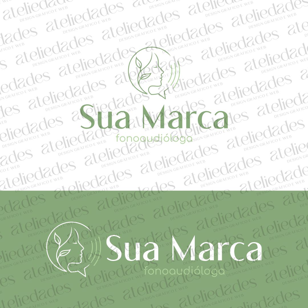 outlet de logos logotipo para fonoaudiologia design exclusivo