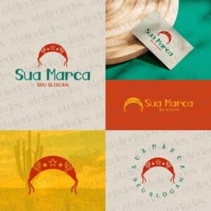 outlet de logos logotipo para evento cultural chapéu nordestino